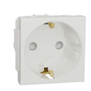 Schneider New Unique 2-module socket outlet with integrated shutters, 16A, white, German standard - Schneider Socket & Outlet