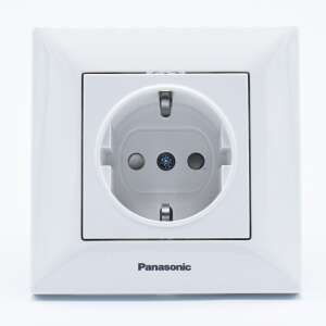 Panasonic socket outlet with child protection, white - Socket & Outlet