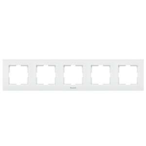 Rámik pre vypínače Panasonic Karre Plus, 5-modulový, horizontálny, biely - Výstavba&Renovácia