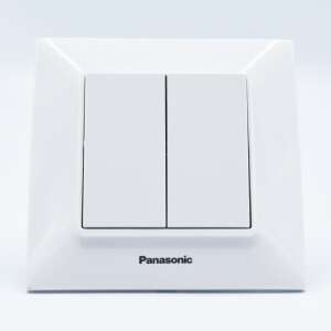 Doppelschalter, 10A, IP20, Weiß, Panasonic Arkedia Slim
