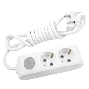 X-Tendia 2-Socket Extension Cord with Switch, 5m - Extension Cord