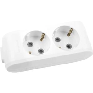 Adaptor priză dublă Panasonic X-Tendia, alb - Prelungitoare