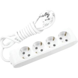X-tendia Panasonic 4-Socket Extension Cord - 1.5m - White - Extension Cord