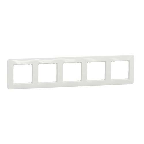 Schneider Sedna Design 5-module frame, white, IP20 protection