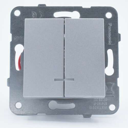 Panasonic Arkedia Slim/Karre Plus ezüst dupla villanykapcsoló - Panasonic