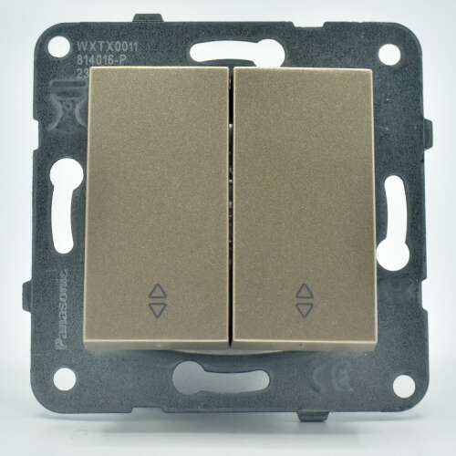 Panasonic Arkedia Slim / Karre Plus double alternating switch, bronze, 10A, IP20
