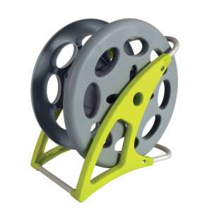 Kokido GEOS floating pool vacuum hose reel, green and gray, for 38mm diameter hose, up to 15m long - Hose Reel