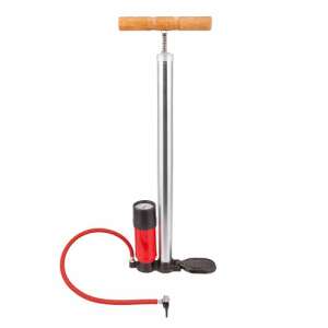 4Cars manual air pump with pressure gauge, for inflating car tires, bicycle tires, and other inflatables - Hand Pump