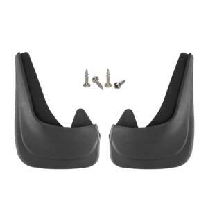 Pair of black rubber mud flaps for car, 32x22cm, with screws - Car Care Tool