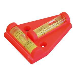 Carpoint triangular mini level, red, two vials, for leveling surfaces - Spirit Level