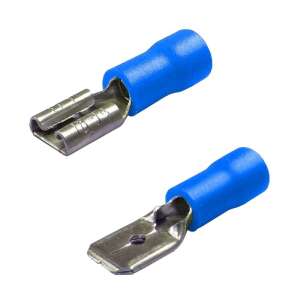 40 pack of blue electrical connectors, 63x08 mm - Cable lug