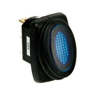 Blue waterproof rocker switch 12V/24V - 10A LED illumination - Light Switch