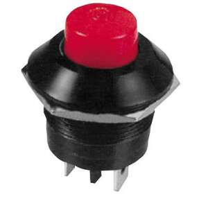 Red momentary push button switch, 12-24V 10A - Light Switch