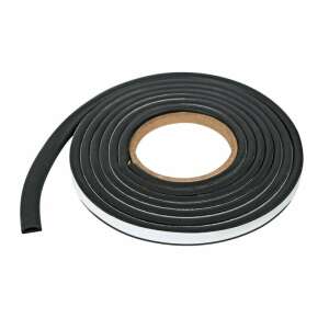 Black rubber seal with adhesive, 310cm long, 14x9mm - Sealing tape