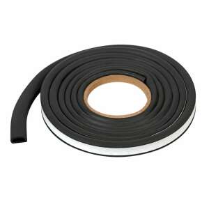 Black rubber seal with adhesive, 310cm long, 18x13mm - Sealing tape