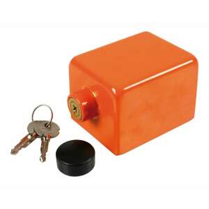 Cyclope spare wheel theft prevention lock, orange, with two keys - Vehicle alarm & lock