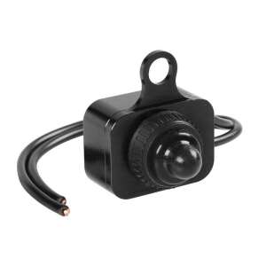 Black waterproof on-off switch for motorcycle handlebars, 12V 6A - Light Switch