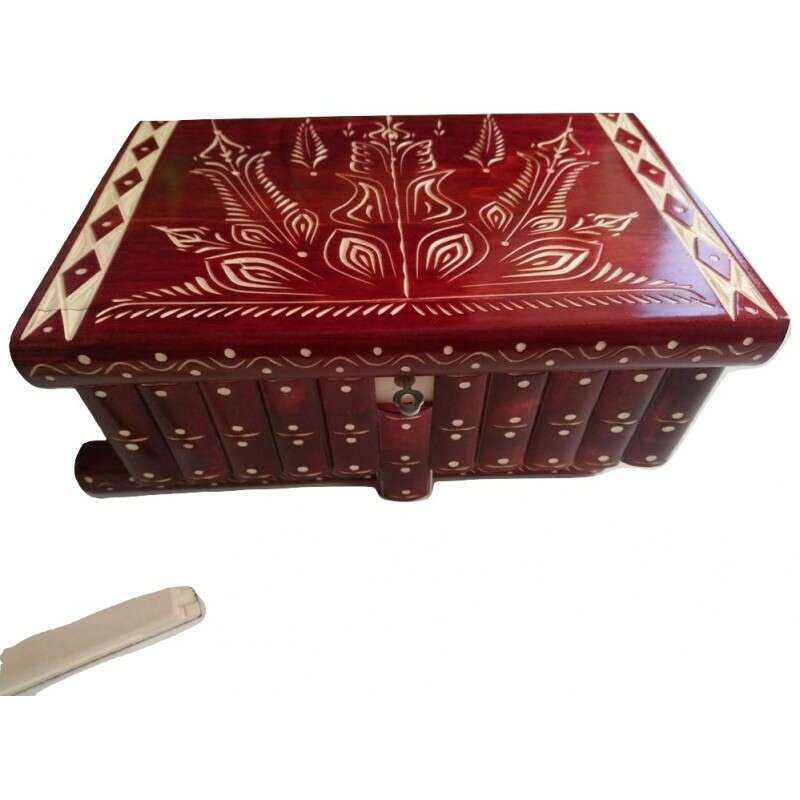 Giant Jewelry Box Magic Puzzle Secret Box Wooden Puzzle Decorative Box with Hidden Key