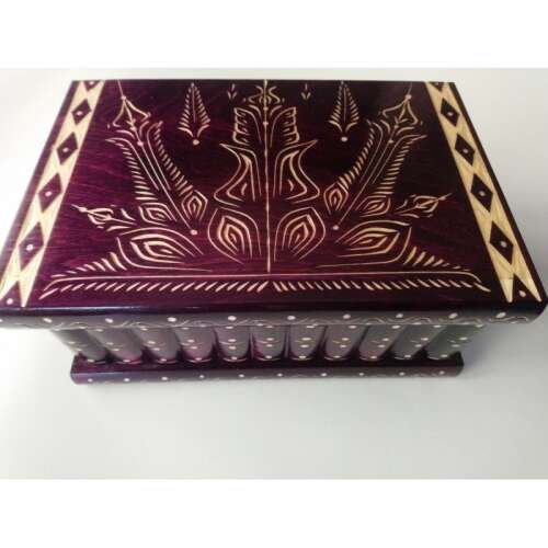 Giant Jewelry Box Magic Puzzle Secret Box Wooden Puzzle Decorative Box with Hidden Key 105274896
