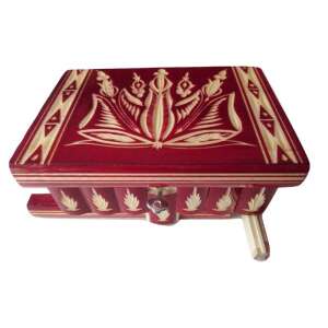 Wooden Jewelry Box Puzzle Box with Hidden Key Secret Storage for Rings Money Challenge Puzzle Red 105274909 - Interior design