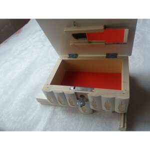 Wooden Jewelry Box Puzzle Box Hidden Key Secret Storage for Rings Challenge Brain Teaser White 105274924 - Jewelry Box