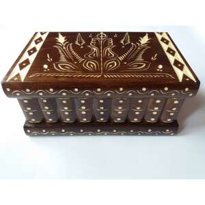 Large Powerful Jewelry Box Magic Puzzle Box Brown Wooden Trinket Box Hidden Key Treasure Chest 105275046 - Jewelry Box