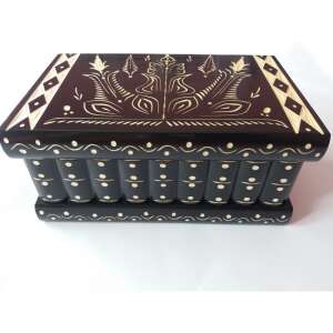 Large Powerful Jewelry Box Magic Puzzle Box Black Wood Trinket Box Hidden Key Treasure Chest 105275075 - Jewelry Box