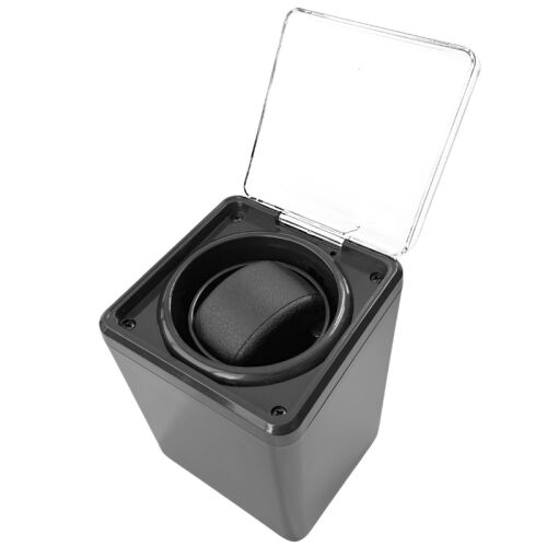 Întinzător automat de ceasuri - Întinzător de ceasuri negru cu capac deschis