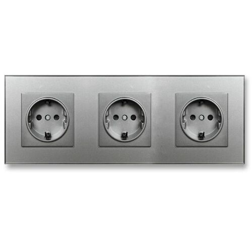 iUni WS3 Dreifach-Sockel aus gehärtetem Glas, 16A, Silber 141471973