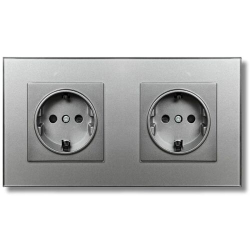 iUni Dupla Aljzat - Edzett Üveg - 16A - Ezüst