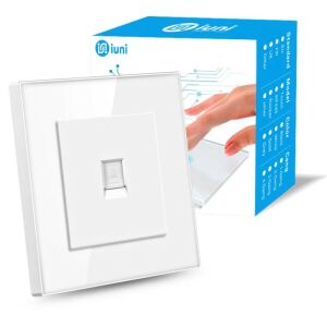 RJ45-Internetbuchse, Cat6, Rahmen aus gehärtetem Glas, iUni SD