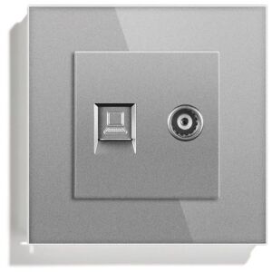 iUni TV-Internet RJ45 Cat6 socket front view - Socket & Outlet