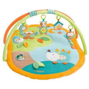 Baby play mat with arch, Sleepy Friends, featuring owls, a hedgehog, and other animal friends.  - Baby Gyms & Play Mat