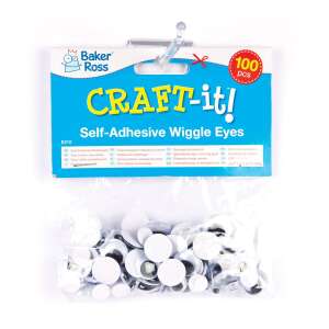 Baker Ross Craft-it! Self-Adhesive Wiggle Eyes, 100 pieces - Baker Ross