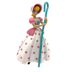 Bo Peep figure from Toy Story, hand-painted, plastic, PVC-free, pink dress with white polka dots, blue shepherd's crook - Bullyland