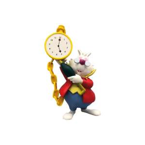 White Rabbit figurine from Alice in Wonderland, holding a pocket watch - Bullyland