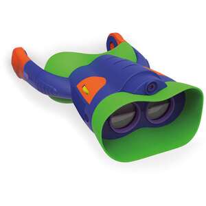 Binoclu GeoSafari Kidnoculars Extreme pentru copii, albastru, verde și portocaliu, pentru copiii cu vârsta cuprinsă între 5 și 9 ani - Jocuri stiintifice si exploratori