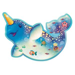 Puzzle de podea Narwhal strâlucitor, 42 piese, pentru vârstele de 3+ - Puzzle 3D & Puzzle cu burete