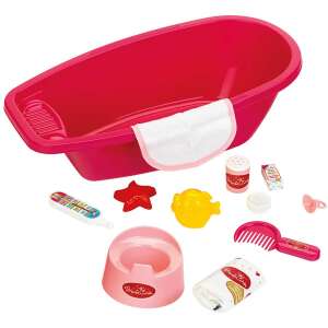 Klein Princess Coralie Puppenbadewanne Spielset mit Zubehör, einschließlich Töpfchen, Thermometer, Kamm und mehr - Klein