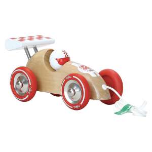 Vilac wooden pull-back toy car, racing car, for kids, made in France - Kids's play car