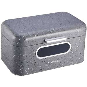 Kinghoff Kh-1080 Brotbox, Grau, Metall, mit Fenster - Brotkästen