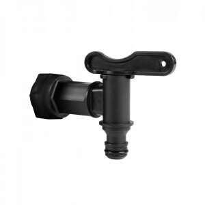 Conector Cellfast pentru butoi de ploaie de 19 mm (3/4") cu supapă, plastic negru - Cellfast Accesorii irigare