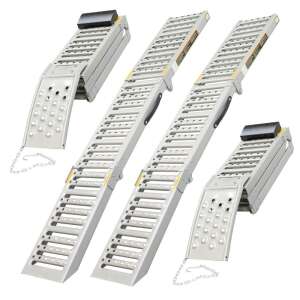 Set de 2 rampe din aluminiu pliabile, 2m lungime, 1600kg capacitate de încărcare, SK2667 - TC Technic