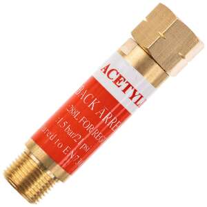 Acetylene flashback arrestor for welding torch, 3/8 inch thread, 1.5 bar max pressure - TC Technic Welding Accessory