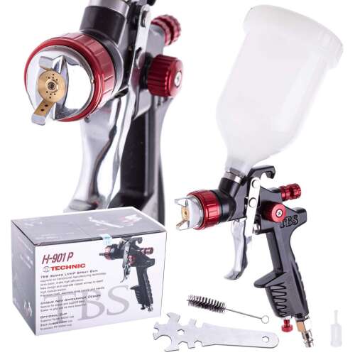 Technic H-901P 600ml LVLP paint sprayer with 2.0mm nozzle, 2-2.3 bar pressure, includes accessories