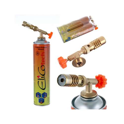 EliCoTech gázfáklya két 600ml-es gázpatronnal