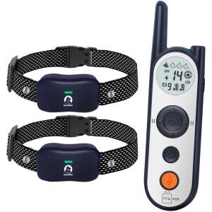 Felliner X3 Electric Dog Training Collar for 2 Dogs, 1800m Range, Electronic Fence, 30 Levels of Impulse, Vibration, Sound & Location, Waterproof, 185 Days Standby Time, Grey