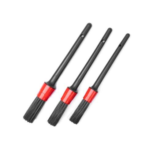 Amio Detailing Brush Set, 3 piece set of detailing brushes for car interior and exterior cleaning