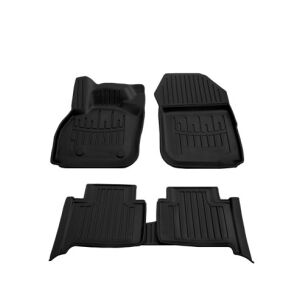 Renault Zoe (2018-) Black Rubber Car Mats Set - Tray Type - Car mat