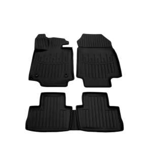 Black rubber floor mats set for Toyota Rav 4 (Xa50) At (2018-) - Car mat